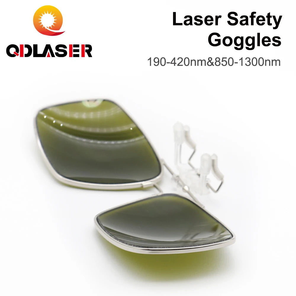 QDLASER Clip-on 1064nm Laser Safety Glasses Type E 850-1300nm OD6+ CE Protective Mirror for Fiber Laser Marking and Cutting