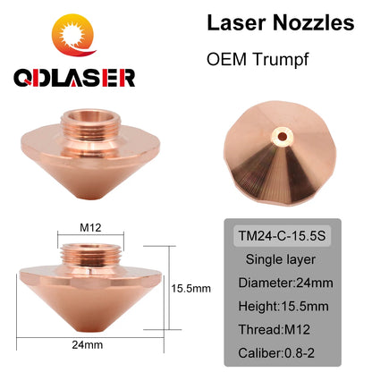 QDLASER Type C TM24 Single Layer Fiber Laser Nozzle