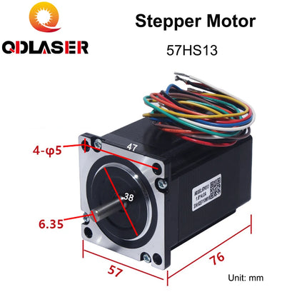 QDLASER Leadshine 57HS13 Nema 23 Steeping Motor 57 Stepper Motor For CO2 Laser Engraving Cutting Machine