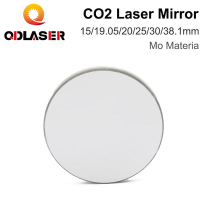 QDLASER CO2 Laser Reflector Mo Mirror Dia. 15 19.05 20 25 30 38.1mm Thickness 3mm for CO2 Laser Cutting Engraving Machine