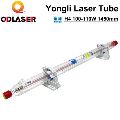Yongli Laser Tube H4 100-110W Length 1450 Dia.60mm Wooden Box Packing for CO2 Laser Engraving Machine