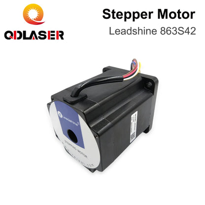 QDLASER Leadshine 863S42 3 Phase Stepper Motor for NEMA34 4.3A Length 103mm  (4.06 Inch) Shaft 12mm (0.472 Inch)