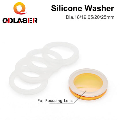 QDLASER Laser Lenses Silicone Washer Dia.18/19.05/20/25mm for CO2 Laser Focusing Lens Mirrors