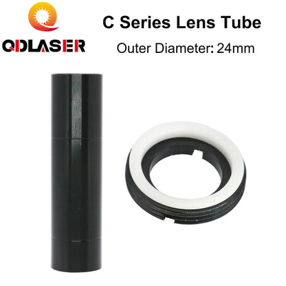 QDLASER  C Series CO2 Laser Lens Tube Outer Diameter 24mm for Lens Dia.20mm FL50.8/63.5/101.6MM for CO2 Laser Head