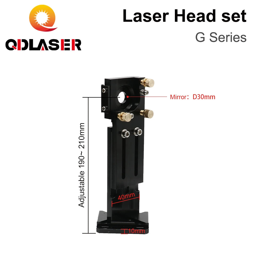 G Series CO2 Laser Head Set Mirror Diameter 30mm and Lens Diameter 25mm Focal Length 63.5&101.6mm for High Power Co2 Laser Head