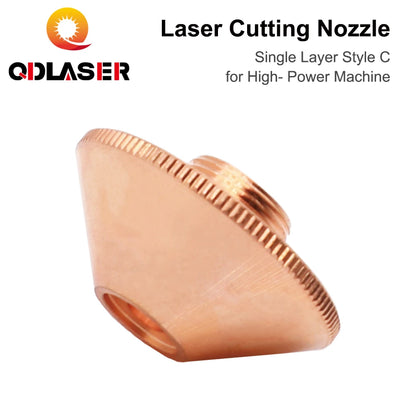 QDLASER Penta C Style Laser Cutting Nozzles Single Layer for High-Power Machine D28 M11 H15mm Caliber 3.5-6.0mm for Fiber Laser