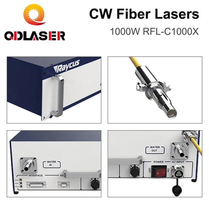 QDLASER Original Raycus Laser Source 1000W Single Module CW Laser RFL-C1000X 2 Years Warranty for Fiber Cutting Machine