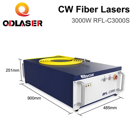 QDLASER Original Raycus 3000W Laser Source RFL-C3000S CW Fiber Laser for 1064nm Fiber Laser Cutting Machine
