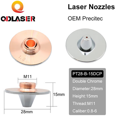 QDLASER OEM Type B Laser Cutting Nozzle D28 for Precitec Fiber Laser Head