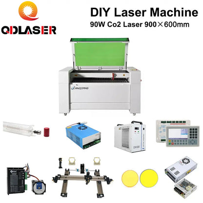 Complete Accessories for 9060 RECI W2 Customized CO2 Laser Machine Laser Solution of All Parts for DIY Laser Ruida S&A