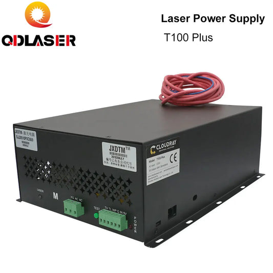 QDLASER 80W-100W CO2 Laser Power Supply Source  for CO2 Laser Engraving Cutting Machine HY-T100 T / W Plus Series Long Warranty