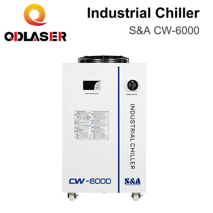 QDLASER CW-6000 S&A Industrial Chiller 50/60Hz 70L/min Flow R-410a Refriferant 50/60Hz for Machine Water Colling System