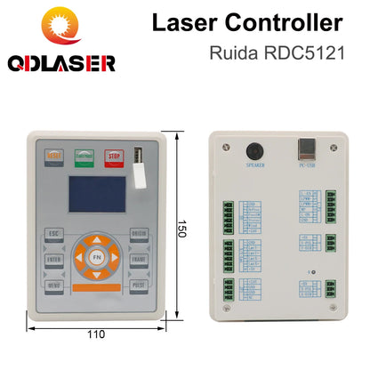 QDLASER Ruida RDC5121  Lite Version Co2 Laser DSP Controller for CO2laser cutting  laser engraving  laser welding