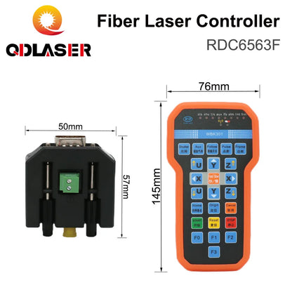 QDLASER Ruida RDC6563FG Auto-calibration 3-axis Control System 1064nm Fiber Optic Cutting Machine for Fiber Marking Machine