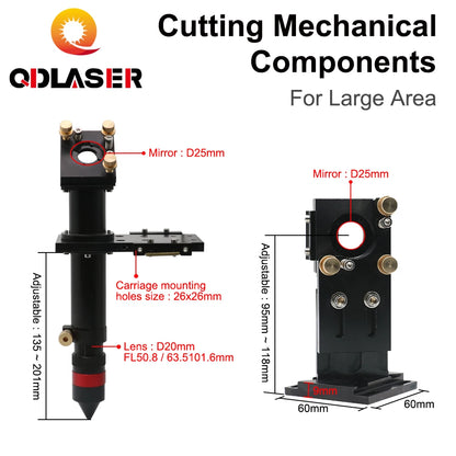 QDLASER Cutting Mechanical Components for DIY Large Format CO2 Cutting Engraving Machine 1318 1325 1518 1525 1820 1825 2030