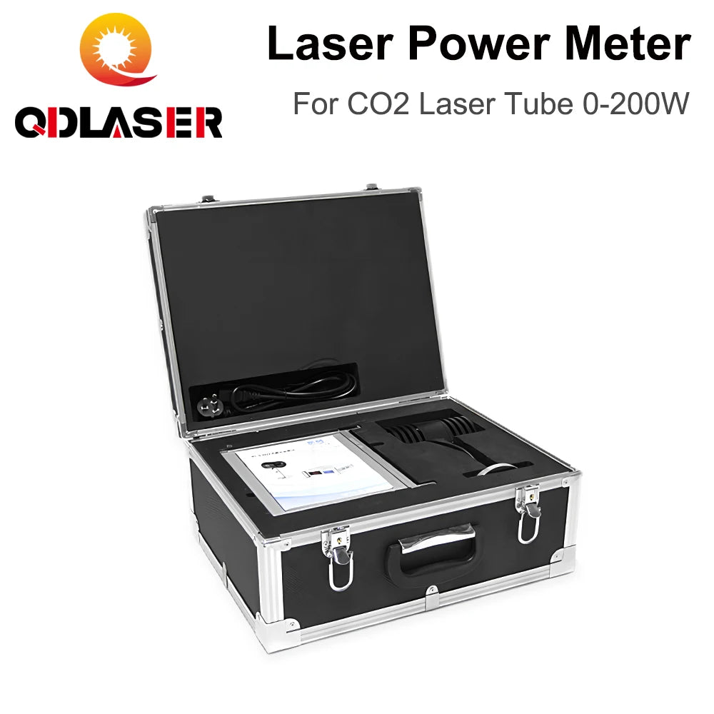 QDLASER Benchtop Power Meter YL-S-III 0-200W Meter Test Range 0-200W Use Wavelength 10.6um Voltage AC 220V For CO2 laser tubes