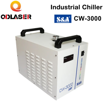 QDLASER 220V CW3000AG 110V CW3000DG S&A Industrial Water Chiller for Co2 Laser Engraving & Cutting Machine