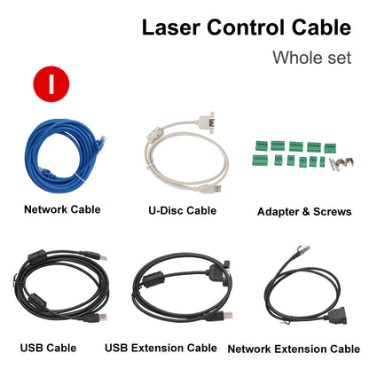 QDLASER Ruida RDC6445G/S RDC6442S RDC6432 CO2 Laser Controller Cables USB Extension Cable Power Cable Adapter & Screws Parts