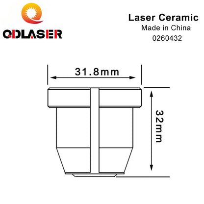 QDLASER Laser Ceramic Parts 0260432 for Fiber Laser Cutting Machines