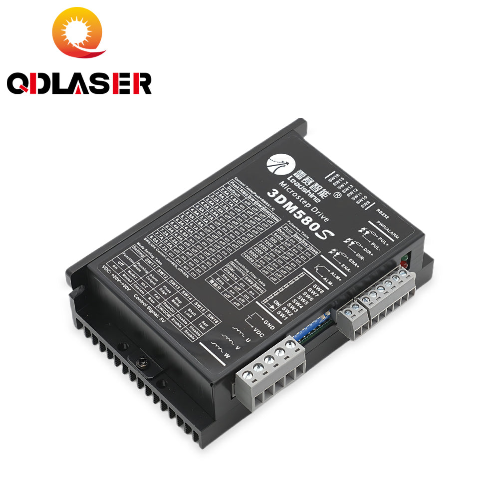 QDLASER Leadshine Stepper Motor Driver 3DM580 3 Phase 18-50VDC 1.0-8.0A Upgrade 3DM580 for CO2 Laser Cutting Engraving Machine