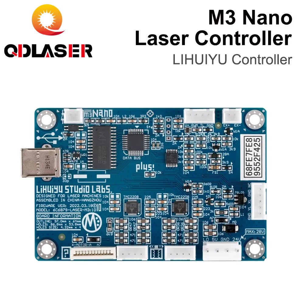LIHUIYU M3 Nano Laser Controller Mother Main Board + Control Panel + Dongle B System Engraver Cutter DIY 3020 3040 K40