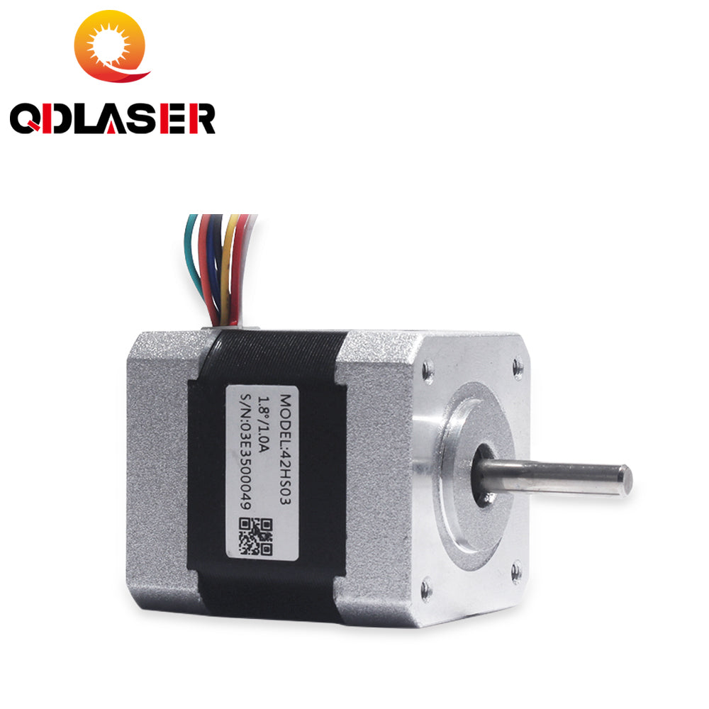 QDLASER Leadshine 42HS03 2 phase Stepper Motor 0.7A 0.47NM 48mm Length Shaft 8mm for Co2 Laser Machine CNC 3D Print Machine