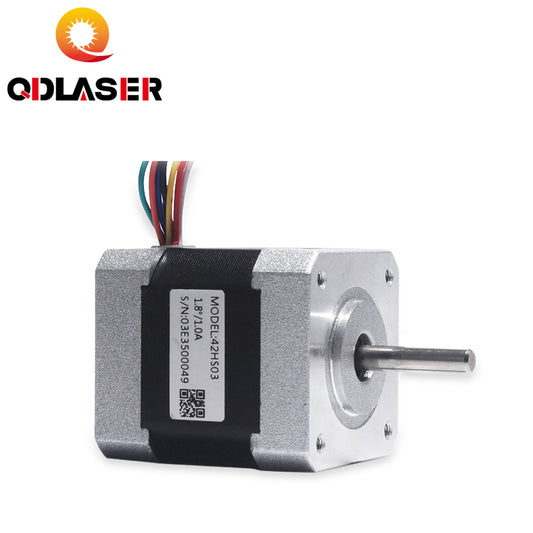 QDLASER Leadshine 42HS03 2 phase Stepper Motor 0.7A 0.47NM 48mm Length Shaft 8mm for Co2 Laser Machine CNC 3D Print Machine