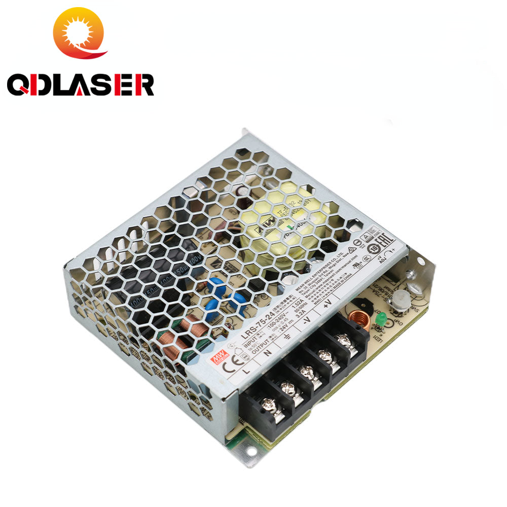 QDLASER Mean Well LRS-75 Series Single output Switching Power Supply 5V 14A / 12V 6A / 24V 3.2A  75W for Laser Controller