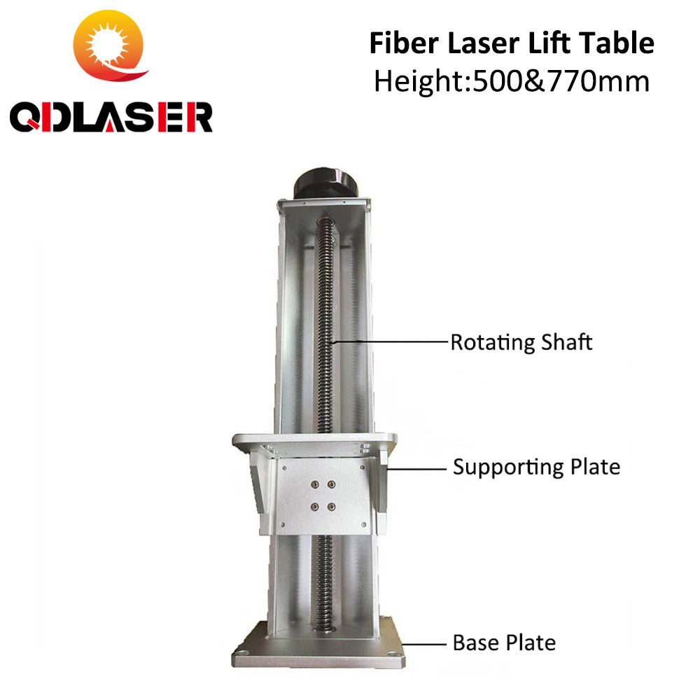 QDLASER Fiber Laser Marking Machine Lift Table 500 & 770mm for Laser Marker