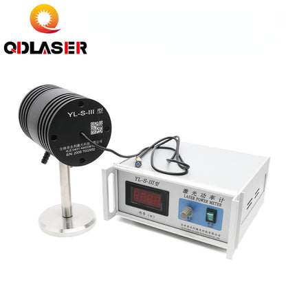 QDLASER Benchtop Power Meter YL-S-III 0-200W Meter Test Range 0-200W Use Wavelength 10.6um Voltage AC 220V for CO2 Laser Tubes