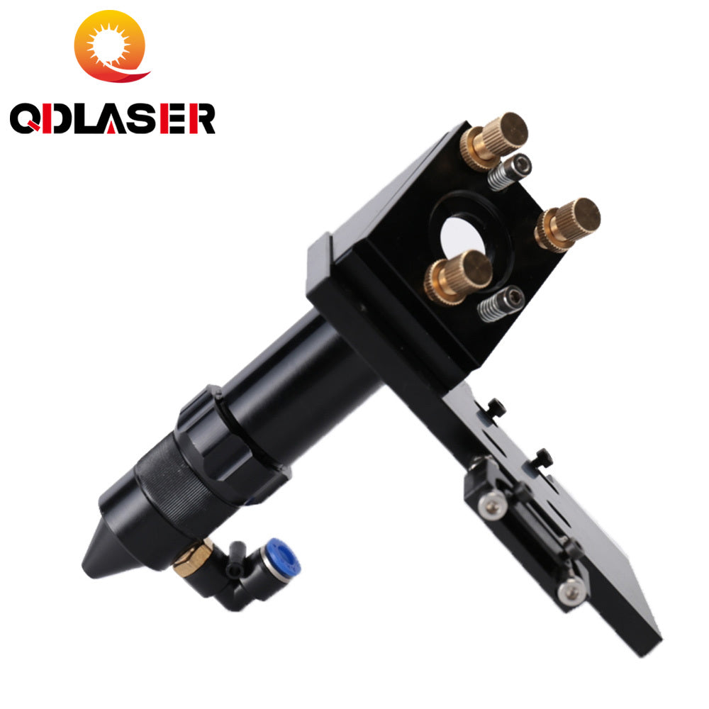 QDLASER C Series Black CO2 Laser Head for Laser Equipment Parts Support 20mm Laser Lens 25mm Mirror Mount