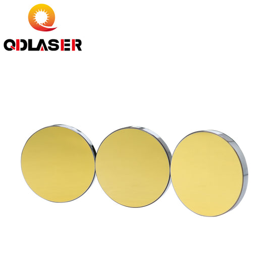 QDLASER CO2 Laser Mirror Si Reflective Mirrors for Laser Engraver Gold-Plated Silicon Reflector Lenses Dia. 19 20 25 30 38.1 mm
