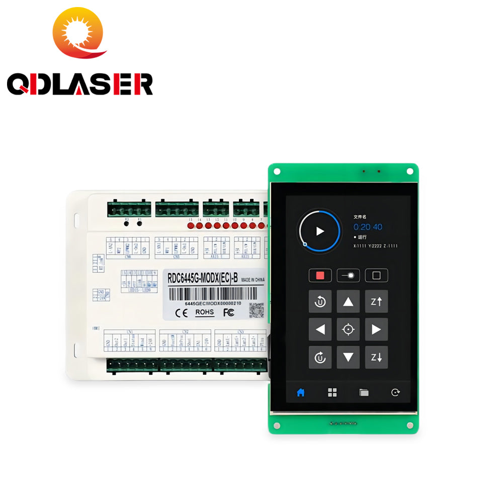 QDLASER Ruida 6445G-Mod5 Touch Screen CO2 Laser Controller DIY Panel Button RDWorks V8 Software for CO2 Laser Cutting Machine