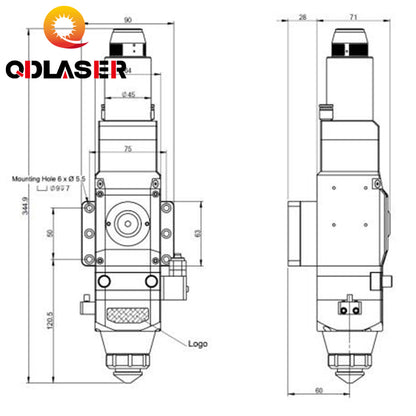ACUTTER Manual Fiber Laser Cutting Head A200M for 1KW 1.5KW Max 2KW Fiber Laser Cutting Machine