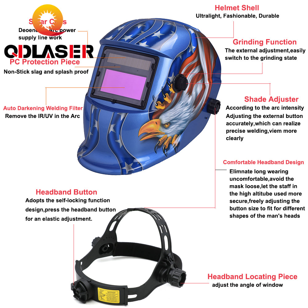 Auto Darkening Adjustable Range MIG MMA Electric Welding Helmet Welding Lens for Welding Machine