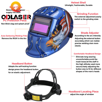 Auto Darkening Adjustable Range MIG MMA Electric Welding Helmet Welding Lens for Welding Machine