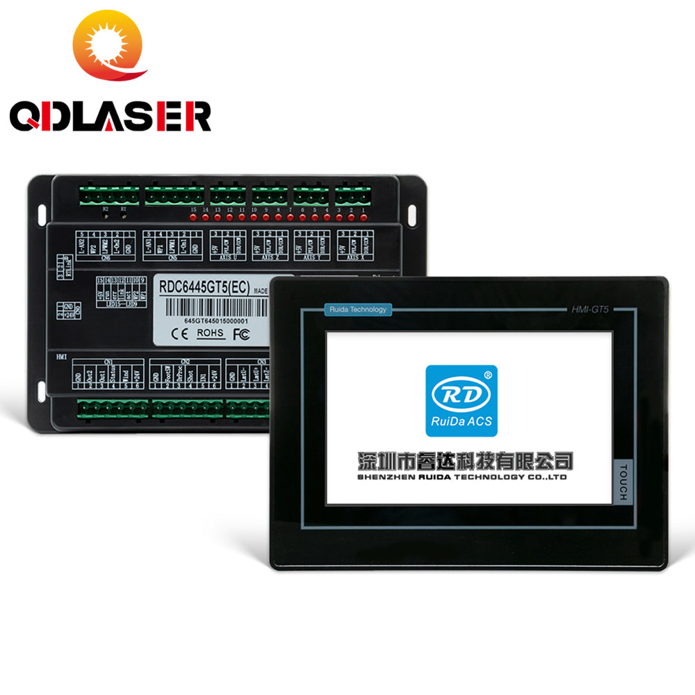 QDLASER Ruida RDC6445GT Laser Machine Controller Board With Black/White Touch Screen for Co2 Laser Cutting Machine