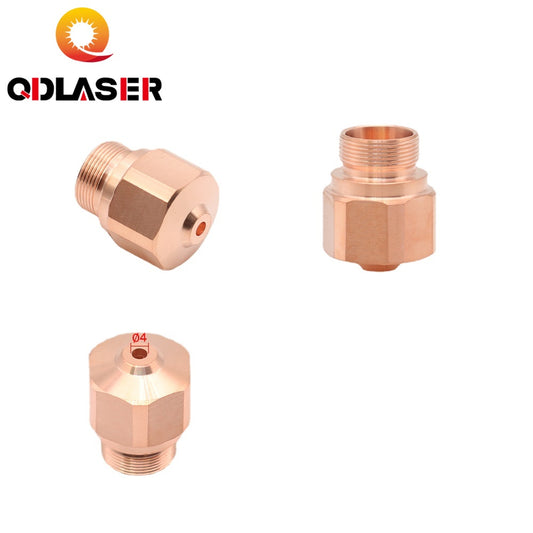 QDLASER OEM H Series Dia.13mm M10 Laser Nozzle Double Layers Caliber1.0-3.0mm Height17mm for Fiber Laser Cutting Head