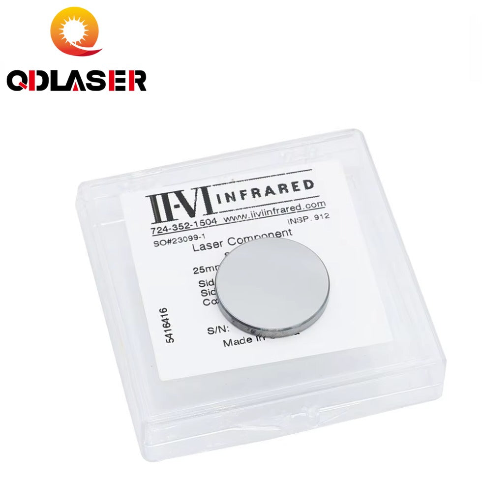 QDLASER II-VI CO2 Laser Si Mirror Dia. 25mm Thk.3mm 10.6um LPMS Coating for CO2 Laser Engraving Cutting Machine Free Shipping