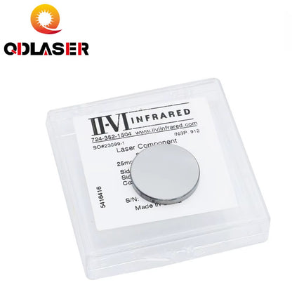 QDLASER II-VI CO2 Laser Si Mirror Dia. 25mm Thk.3mm 10.6um LPMS Coating for CO2 Laser Engraving Cutting Machine Free Shipping