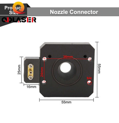 QDLASER BT230 Laser Head Nozzle Connector Nozzle Holder Connector for Raytools BT230-A Fiber Laser Cutting Head