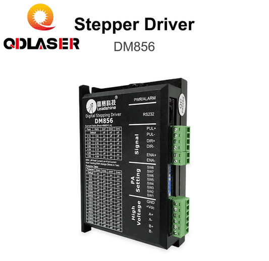QDLASER Leadshine DM856 2 Phase Stepper Driver 20-80VAC 0.5-5.6A 7-16mA