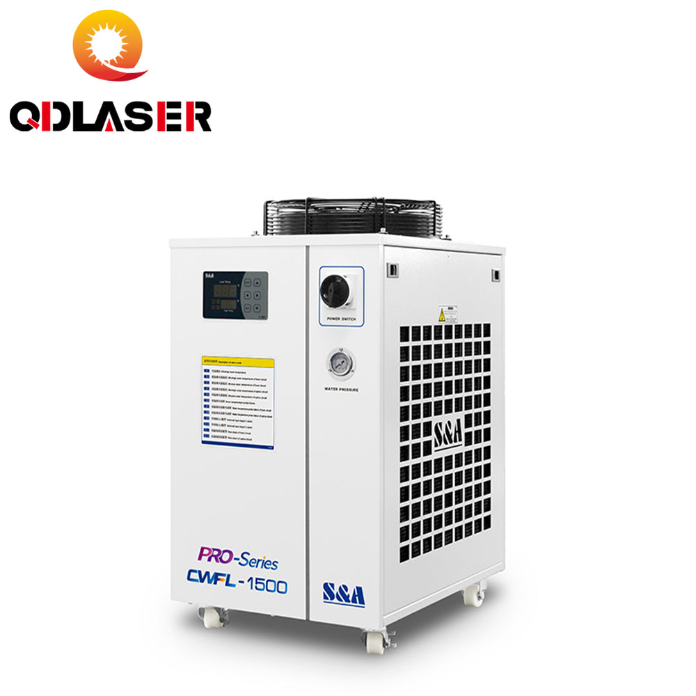QDLASER CWFL-1500 S&A Industry Air Water Chiller AC 220-240V Voltage 50/60Hz for Fiber Laser Engraving Cutting Machine