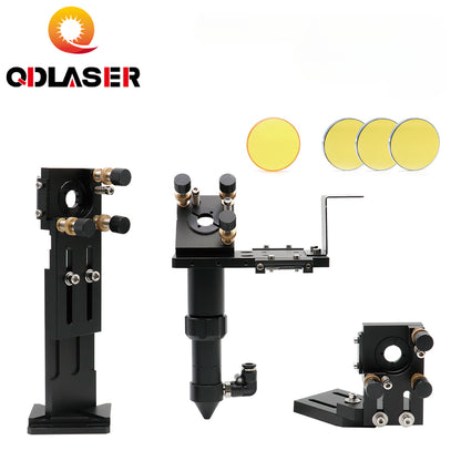 CO2 Laser Head Set C Series Dia.18mm FL38.1&Dia.20 FL50.8/63.5/101.6mmZnSe Focus Lens Dia.25m Mirror for Laser Engraving Machine