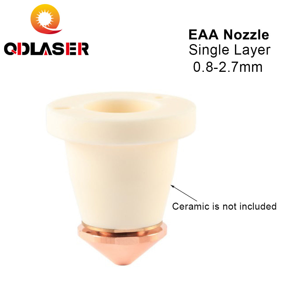 QDLASER TruLaser EAA Single Layer Nozzle 0.8-2.7mm Laser Nozzle Dia.25 H15.5 M12mm for TruMatic Fiber Laser Cutting Machine