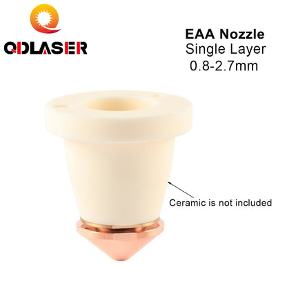 QDLASER TruLaser EAA Single Layer Nozzle 0.8-2.7mm Laser Nozzle Dia.25 H15.5 M12mm for TruMatic Fiber Laser Cutting Machine