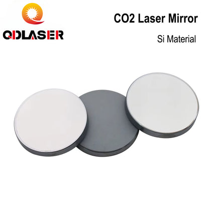 QDLASER 3pcs Co2 Laser Si reflective Mirrors 25mm for Laser Engraver Gold-Plated Silicon Reflector Lenses