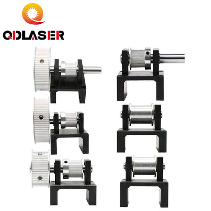QDLASER X Y Axis Tensioner HTD-3M Reduction Pulley Box Timing Synchronous Gear Base Set for Co2 Laser Cutting Machine