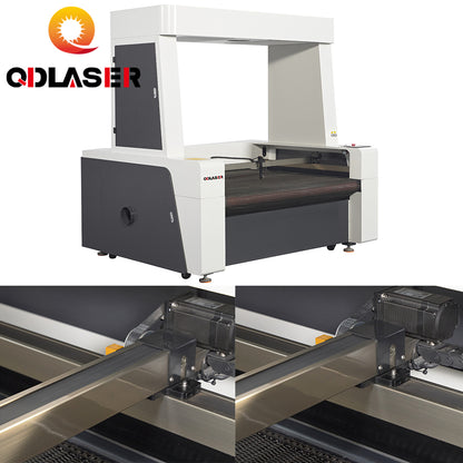 80W/100W/130W/150W 1610F-CCD Co2  Fabric Cutting Machine for Synthetic Leather, Artificial Leather, Cloth and Fur