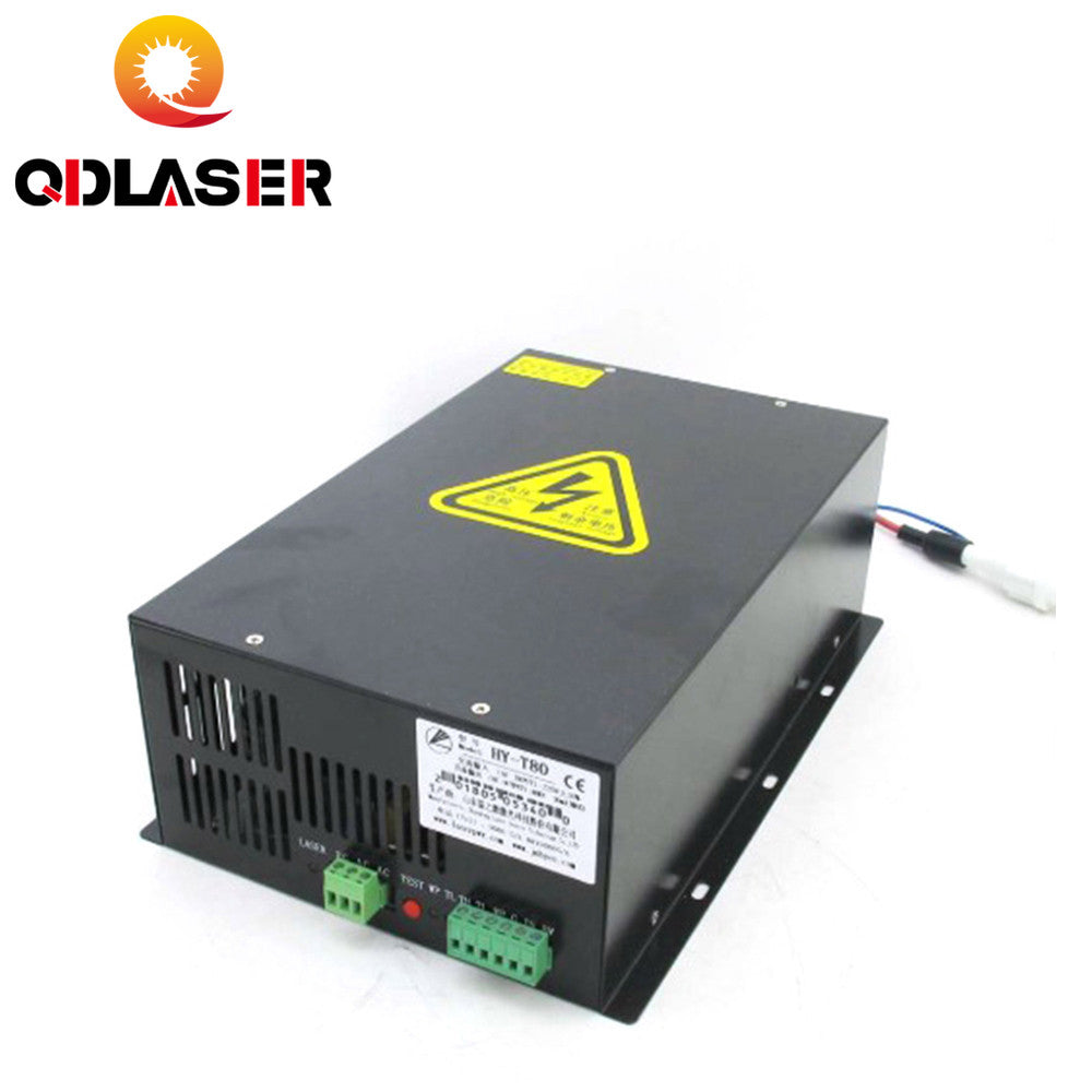QDLASER 80W Co2 Laser Power Supply AC220V HY-T80 for Co2 Laser Engraving Cutting Machine